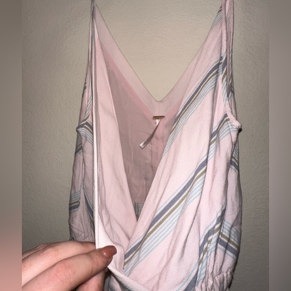 Free People women’s wrap striped pink blouse S like new girly - Picture 4 of 9